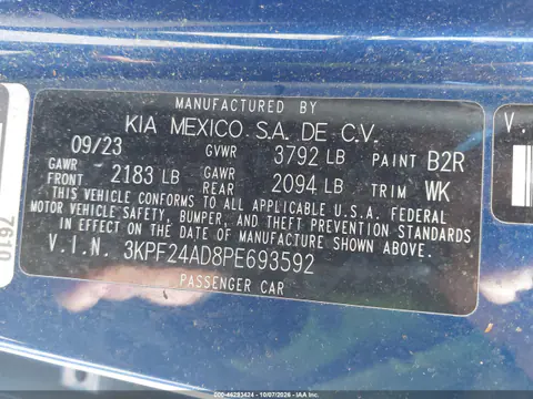 2023 Kia Forte Lxs VIN 3KPF24AD8PE693592 фото 10
