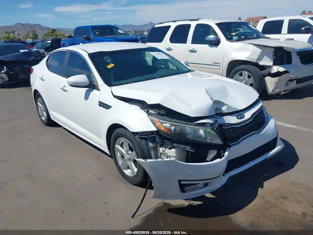 5XXGM4A7XFG491934 — 2015 Kia Optima LX, Передняя часть (Front End), фото до ремонта