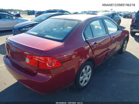 2008 Kia Optima Lx VIN KNAGE123585196218 фото 5