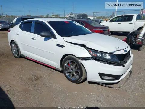 5XXGN4A70CG030542 — 2012 Kia Optima, Передняя часть, фото до ремонта