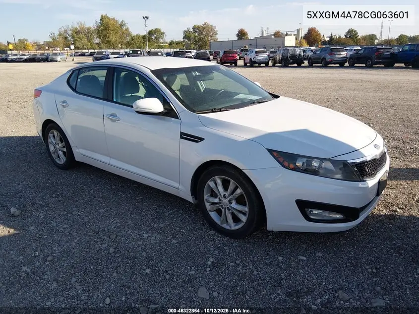 2012 Kia Optima Lx VIN 5XXGM4A78CG063601 фото 2