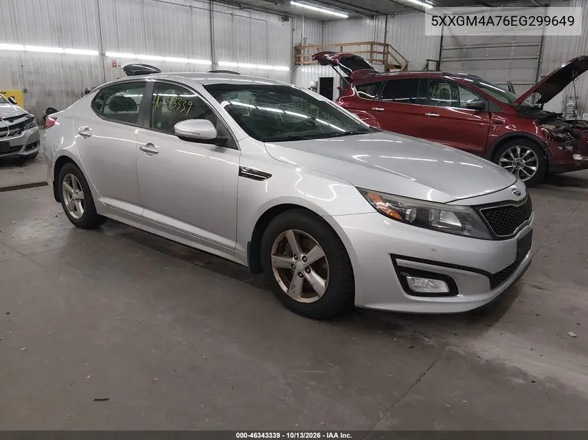 2014 Kia Optima Lx VIN 5XXGM4A76EG299649 фото 1