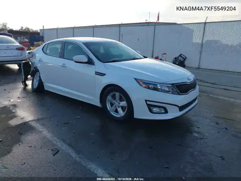 KNAGM4A7XF5549204 — 2015 Kia Optima, Задняя часть справа, фото до ремонта