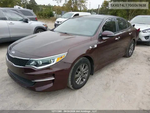 2016 Kia Optima Lx Eco Turbo VIN 5XXGT4L17GG063638 фото 3