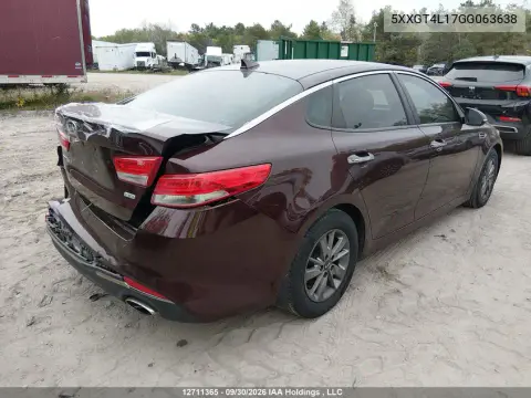 2016 Kia Optima Lx Eco Turbo VIN 5XXGT4L17GG063638 фото 5