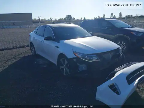 5XXGW4L2XHG130797 — 2017 Kia Optima, Передняя часть, фото до ремонта