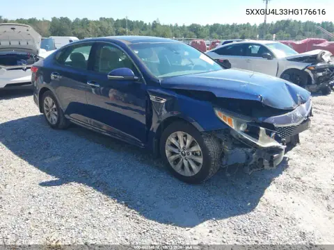 5XXGU4L33HG176616 — 2017 Kia Optima, Передняя часть, фото до ремонта
