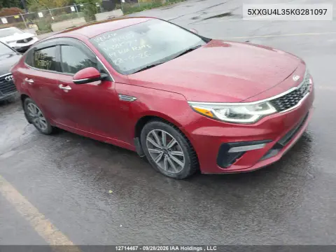 2019 Kia Optima VIN 5XXGU4L35KG281097 фото 2