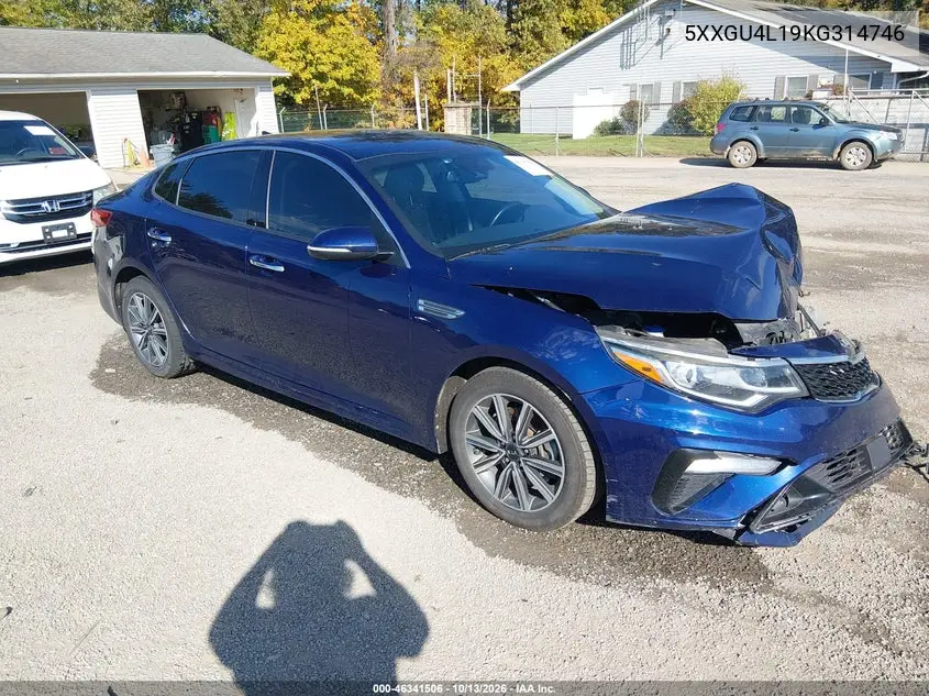 5XXGU4L19KG314746 Kia Optima 2019 — повреждение Передняя часть, фото до ремонта