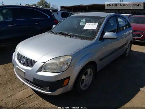 KNADE163466059341 — 2006 Kia Rio, фото 2 с аукциона IAAI, Передняя часть