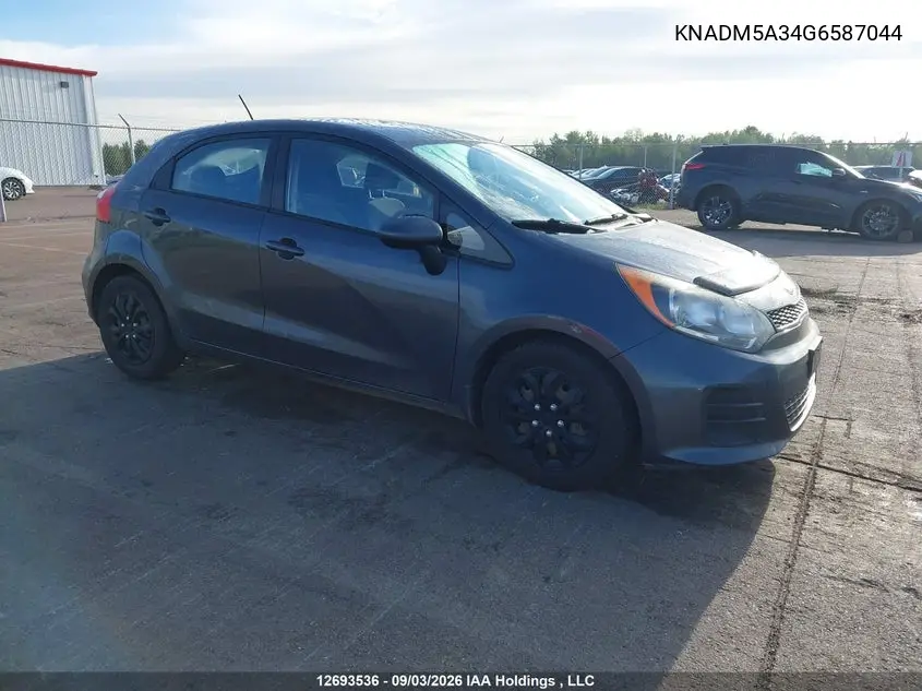 2016 Kia Rio Lx VIN KNADM5A34G6587044 фото 2