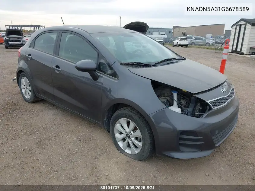 2016 Kia Rio Ex/Sx VIN KNADN5A31G6678589 фото 2