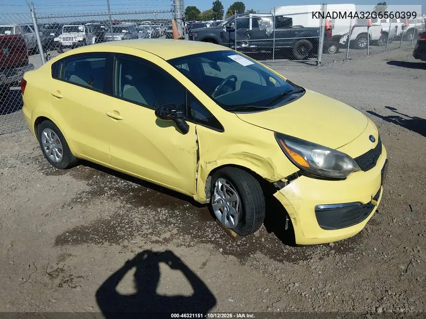 2016 Kia Rio Lx VIN KNADM4A32G6560399 фото 1