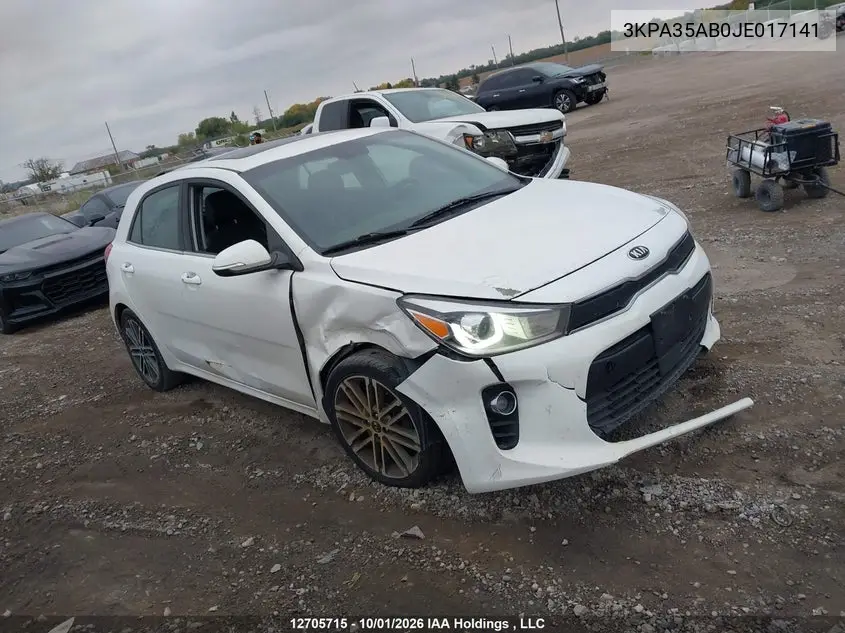 2018 Kia Rio Ex/Ex Sport/Ex Tech Navi VIN 3KPA35AB0JE017141 фото 2