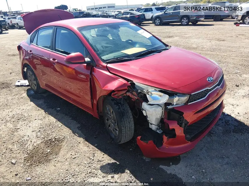 2019 Kia Rio S VIN 3KPA24AB5KE170483 фото 2