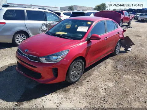 2019 Kia Rio S VIN 3KPA24AB5KE170483 фото 3