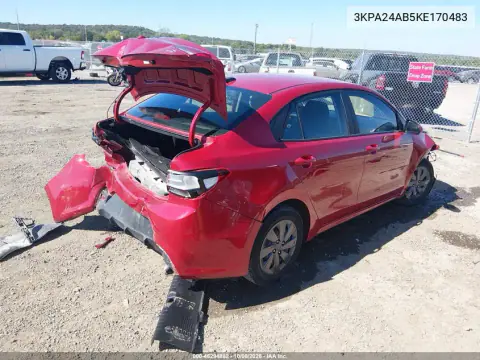 2019 Kia Rio S VIN 3KPA24AB5KE170483 фото 5