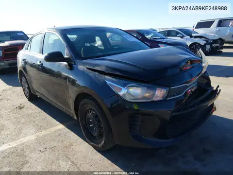 3KPA24AB9KE248988 — 2019 Kia Rio, Передняя часть, фото до ремонта