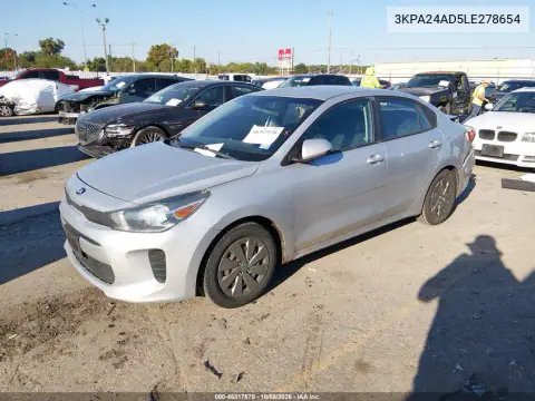 2020 Kia Rio Lx VIN 3KPA24AD5LE278654 фото 3