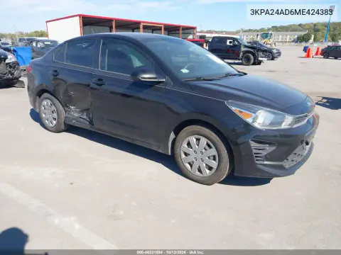 3KPA24AD6ME424383 — 2021 Kia Rio, Правая сторона, фото до ремонта