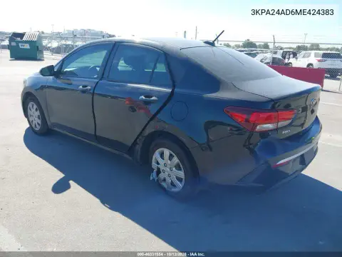 2021 Kia Rio S VIN 3KPA24AD6ME424383 фото 4