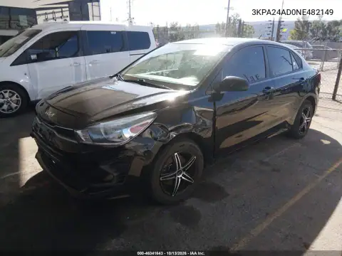 3KPA24AD0NE482149 — 2022 Kia Rio, фото 3 с аукциона IAAI, Левая / Правая сторона