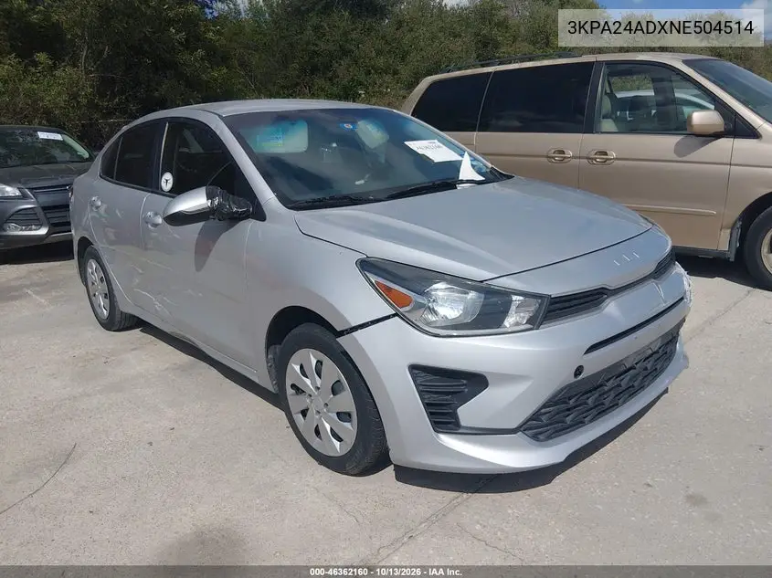 3KPA24ADXNE504514 Kia Rio 2022 — повреждение Естественный износ, фото до ремонта