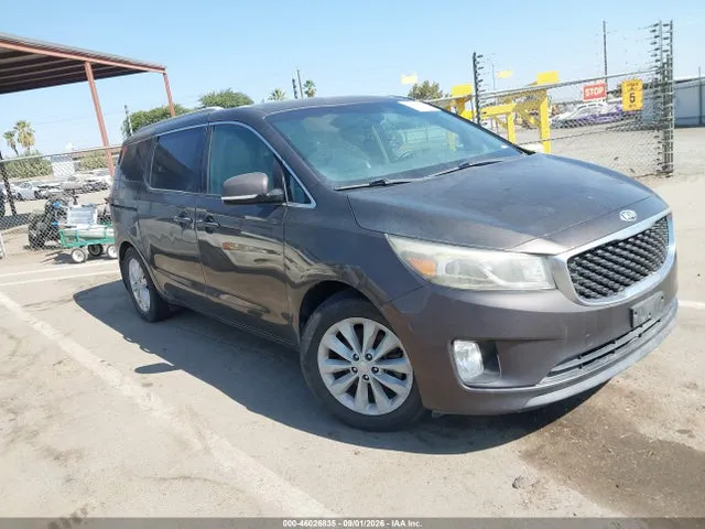 2015 KIA SEDONA EX VIN KNDMC5C14F6027329 фото 1
