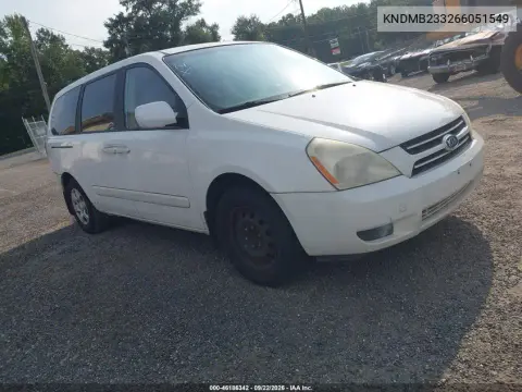KNDMB233266051549 — 2006 Kia Sedona, Естественный износ, фото до ремонта