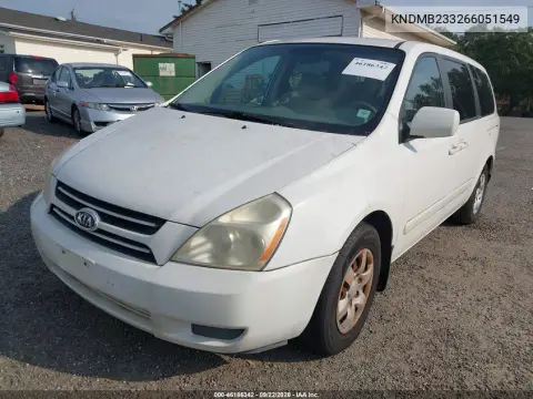 2006 Kia Sedona Ex/Lx VIN KNDMB233266051549 фото 3