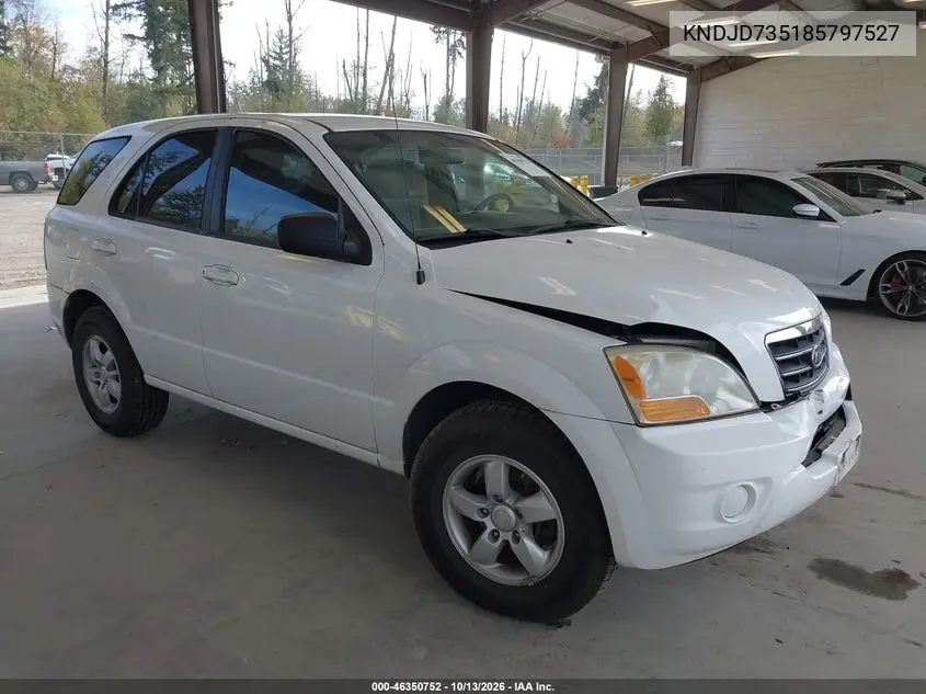 KNDJD735185797527 Kia Sorento 2008 — повреждение Передняя часть, фото до ремонта
