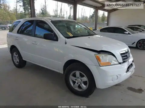 KNDJD735185797527 — 2008 Kia Sorento, Передняя часть, фото до ремонта