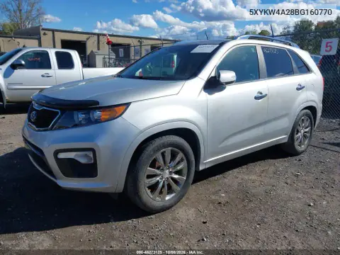 2011 Kia Sorento Sx V6 VIN 5XYKW4A28BG160770 фото 2