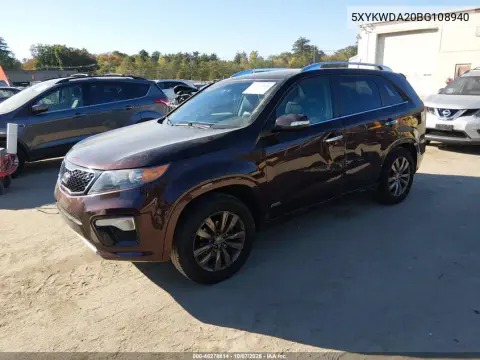 2011 Kia Sorento Sx V6 VIN 5XYKWDA20BG108940 фото 3