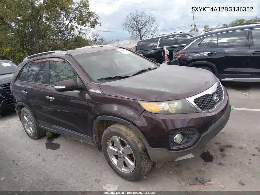 5XYKT4A12BG136352 — 2011 Kia Sorento, фото 2 с аукциона IAAI, Естественный износ