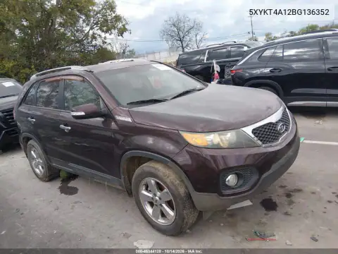 5XYKT4A12BG136352 — 2011 Kia Sorento, Естественный износ, фото до ремонта