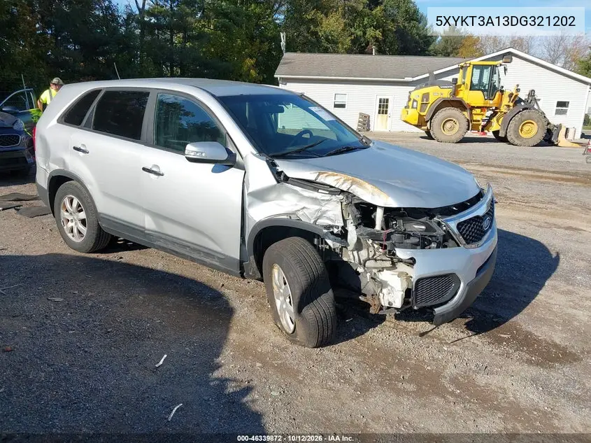 2013 Kia Sorento Lx VIN 5XYKT3A13DG321202 фото 2