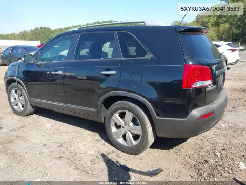 5XYKU3A67DG413583 — 2013 Kia Sorento, фото 3 с аукциона IAAI, Пожар двигателя