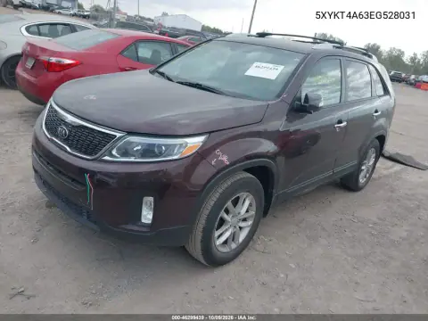 2014 Kia Sorento Lx VIN 5XYKT4A63EG528031 фото 3