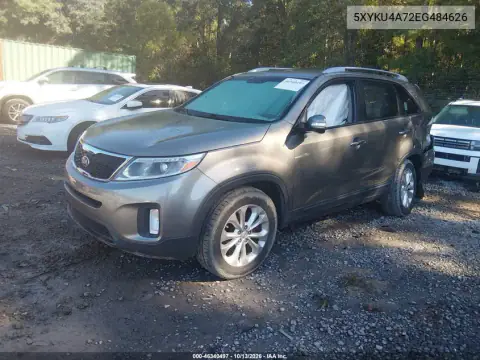 2014 Kia Sorento Ex V6 VIN 5XYKU4A72EG484626 фото 3
