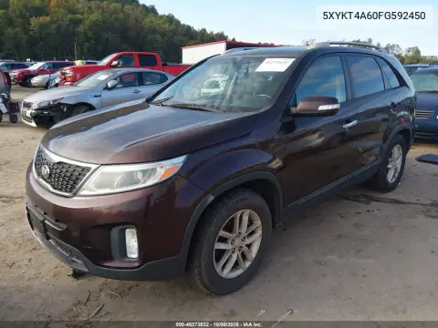 2015 Kia Sorento Lx VIN 5XYKT4A60FG592450 фото 3
