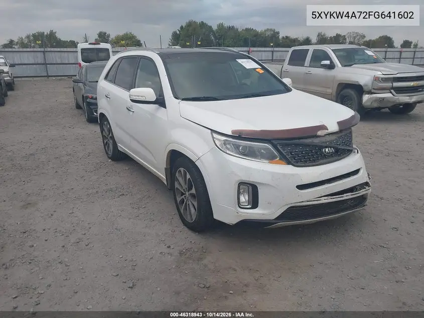 5XYKW4A72FG641602 — 2015 Kia Sorento, фото 2 с аукциона IAAI, Передняя часть
