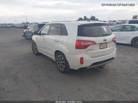 5XYKW4A72FG641602 — 2015 Kia Sorento, фото 4 с аукциона IAAI, Передняя часть