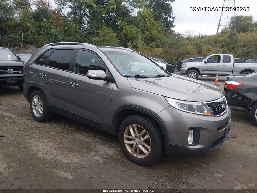 5XYKT3A63FG593263 — 2015 Kia Sorento, фото 2 с аукциона IAAI 20.10.2026, Естественный износ