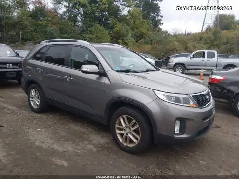 5XYKT3A63FG593263 — 2015 Kia Sorento, Естественный износ, фото до ремонта