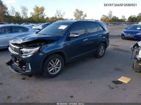 5XYKT3A65FG580921 — 2015 Kia Sorento, фото 2 с аукциона IAAI, Повреждение двигателя