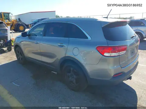2016 Kia Sorento 2.4L Lx VIN 5XYPG4A38GG186952 фото 4