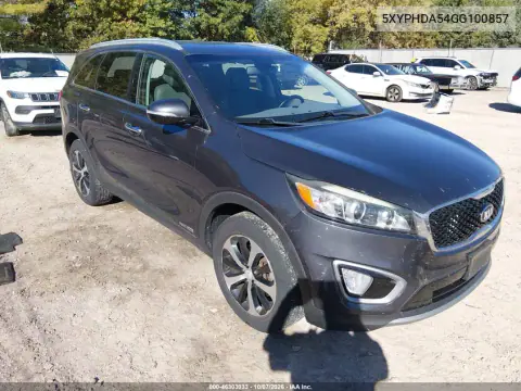 2016 Kia Sorento 3.3L Ex VIN 5XYPHDA54GG100857 фото 2