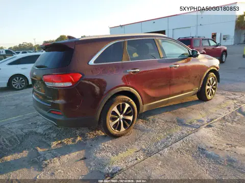 5XYPHDA50GG180853 — 2016 Kia Sorento, фото 5 с аукциона IAAI, Передняя часть