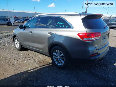 2017 Kia Sorento 2.4L Lx VIN 5XYPGDA35HG204034 фото 4